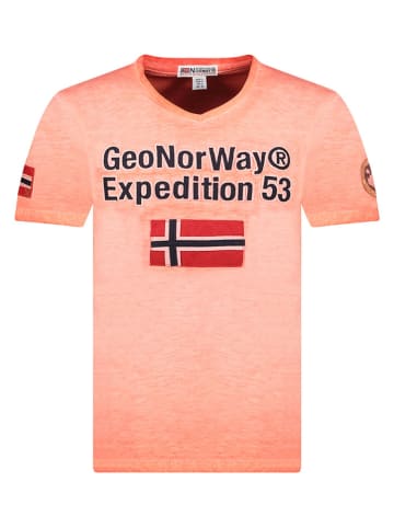 Geographical Norway Koszulka "Jimdo" w kolorze pomarańczowym