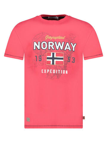 Geographical Norway Koszulka "Juitre" w kolorze różowym