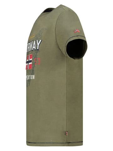 Geographical Norway Koszulka "Juitre" w kolorze khaki