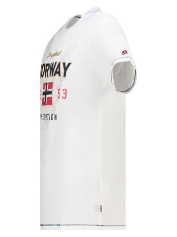 Geographical Norway Koszulka "Juitre" w kolorze białym