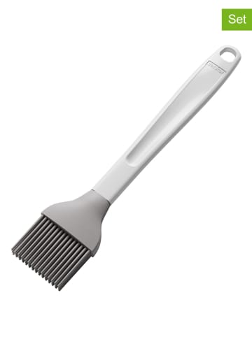 Fackelmann 2er-Set: Backpinsel in Grau - (L)23 cm