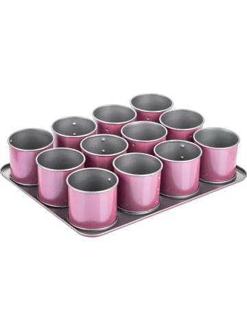 Zenker Mini-Törtchen-Backblech "creative studio" in Rosa - (B)38 x (T)30 cm
