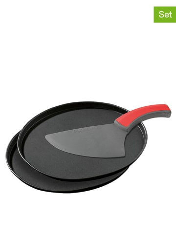 Zenker 3-częściowy zestaw w kolorze antracytowo-czerwonym do pizzy