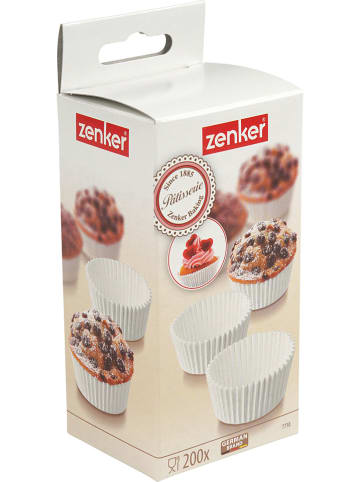 Zenker 2er-Set: Muffin-Papierförmchen in Weiß - 2x 200 Stück