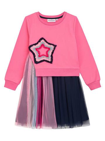 Danamade Jurk "Felia" lichtroze/donkerblauw