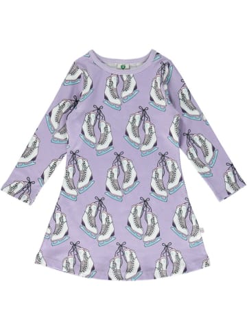 Småfolk Kleid in Lila/ Weiß