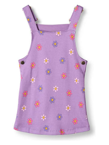 Småfolk Latzkleid "Blumen" in Lila