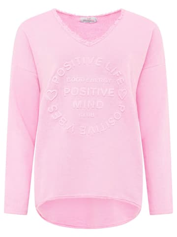 Zwillingsherz Sweter "Positive Mind" w kolorze jasnoróżowym