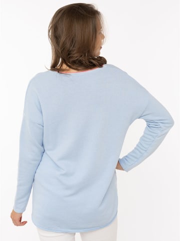 Zwillingsherz Pullover "Positive Mind" in Hellblau