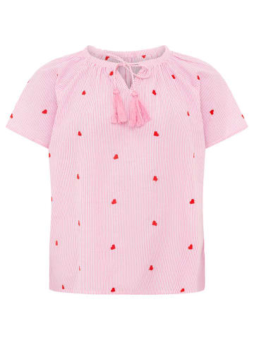 Zwillingsherz Bluse "Stripe & Stitch" in Rosa