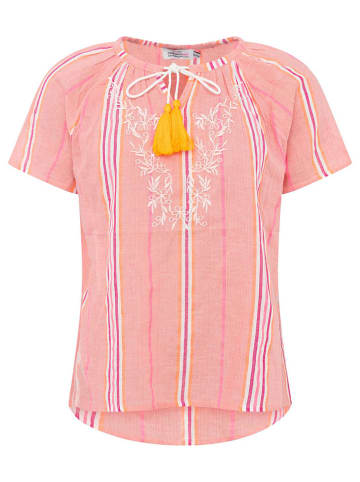 Zwillingsherz Bluse "Summer Stripes" in Koralle