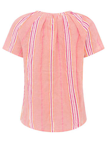 Zwillingsherz Bluzka "Summer Stripes" w kolorze koralowym
