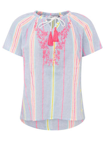 Zwillingsherz Bluse "Summer Stripes" in Hellblau