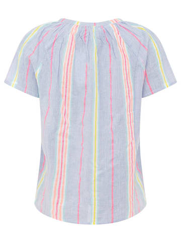 Zwillingsherz Bluzka "Summer Stripes" w kolorze błękitnym