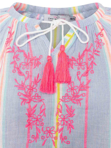 Zwillingsherz Blouse "Summer Stripes" lichtblauw