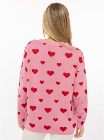 Zwillingsherz Pullover "Herzen" in Rosa
