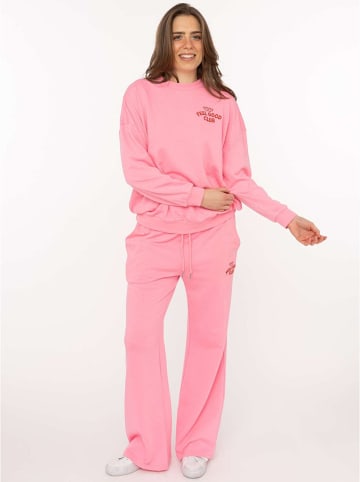 Zwillingsherz Sweatshirt "Feel Good Club" lichtroze
