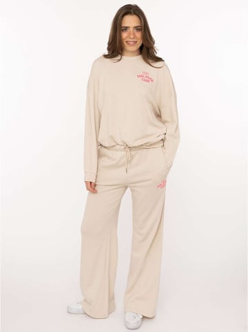 Zwillingsherz Sweatshirt "Feel Good Club" in Beige