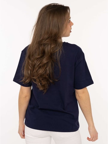 Zwillingsherz Koszulka "Feel Good Club" w kolorze granatowym