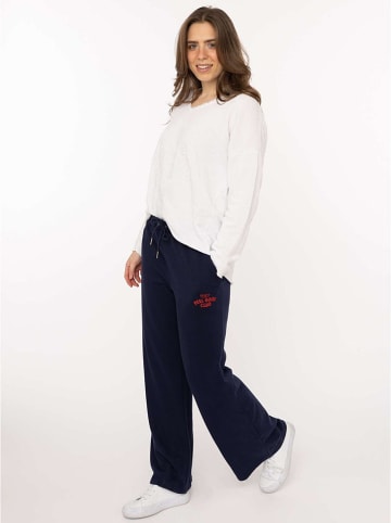 Zwillingsherz Spodnie dresowe "Feel Good Club" w kolorze granatowym