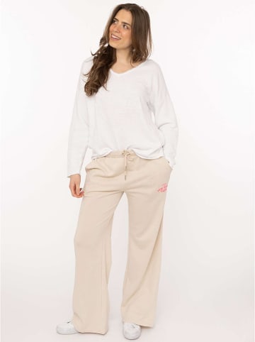 Zwillingsherz Sweathose "Feel Good Club" in Beige