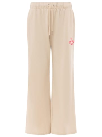 Zwillingsherz Sweatbroek "Feel Good Club" beige