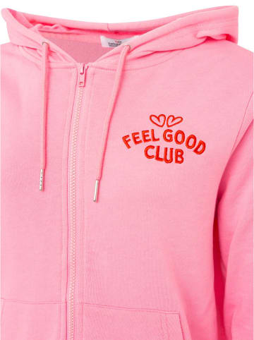 Zwillingsherz Bluza "Feel Good Club" w kolorze jasnoróżowym