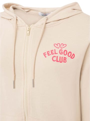 Zwillingsherz Bluza "Feel Good Club" w kolorze beżowym
