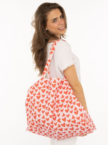 Zwillingsherz Shopper in Rosa - (B)49 x (H)56 cm