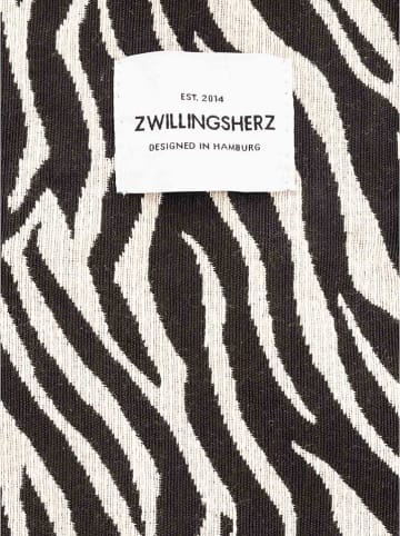 Zwillingsherz Shopper in Schwarz/ Weiß - (B)43 x (H)33 cm