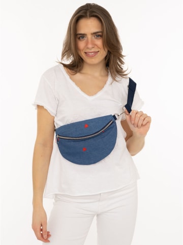 Zwillingsherz Borstbuidel donkerblauw - (B)28 x (H)18 cm