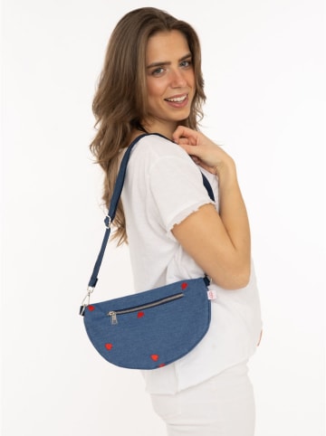 Zwillingsherz Borstbuidel donkerblauw - (B)28 x (H)18 cm