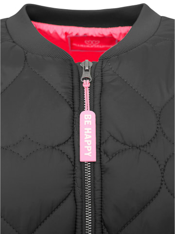 Zwillingsherz Bomberjack "Be Happy" zwart