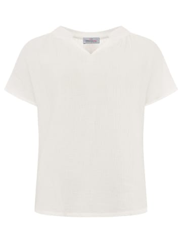 Zwillingsherz Musselin-Bluse in Weiß