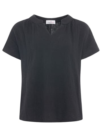 Zwillingsherz Mousseline blouse zwart