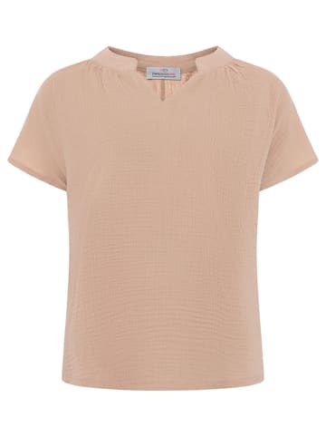 Zwillingsherz Muślinowa bluzka w kolorze beżowym