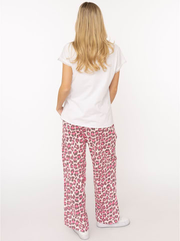 Zwillingsherz Muślinowe spodnie w kolorze różowym