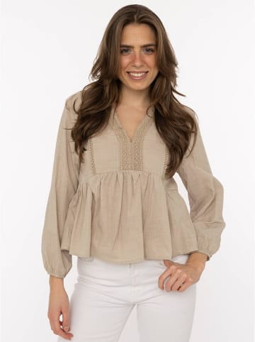 Zwillingsherz Bluse in Beige