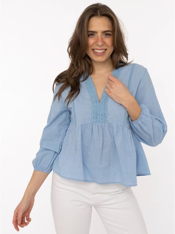 Zwillingsherz Bluse in Hellblau