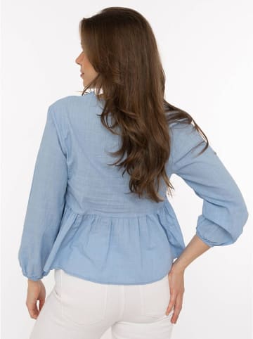 Zwillingsherz Blouse lichtblauw