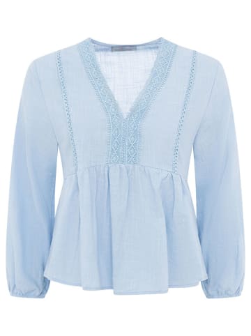 Zwillingsherz Blouse lichtblauw