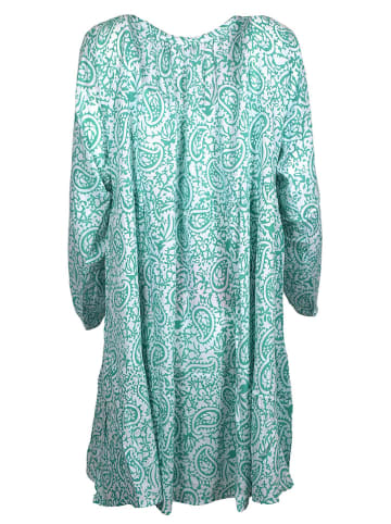 Zwillingsherz Jurk "Luna" groen/wit