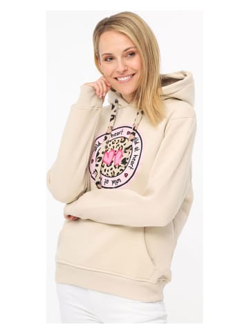 Zwillingsherz Hoodie "Kelly" in Hellbraun