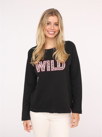 Zwillingsherz Longsleeve "Wild" in Schwarz
