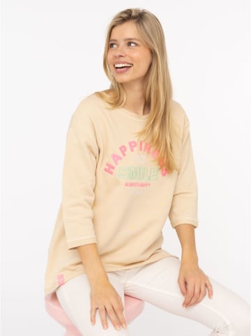 Zwillingsherz Longsleeve "Smile" beige
