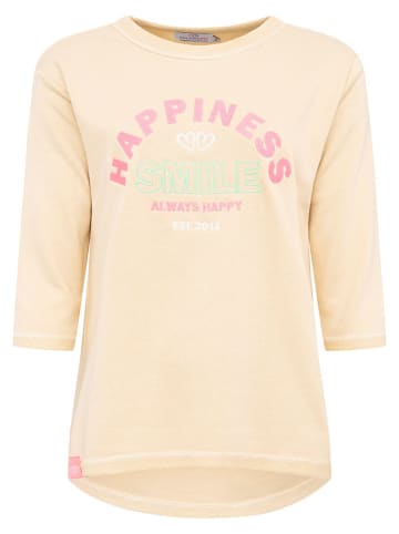 Zwillingsherz Longsleeve "Smile" in Beige