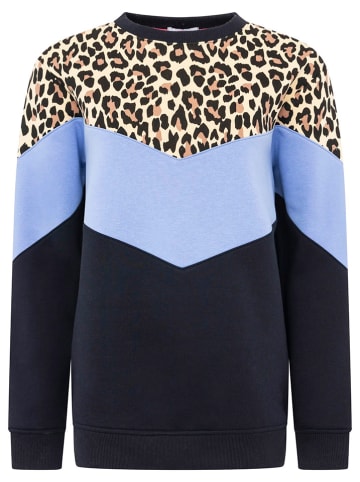 Zwillingsherz Sweatshirt "Konny" donkerblauw/lichtblauw