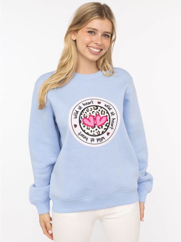 Zwillingsherz Sweatshirt "Romy" lichtblauw