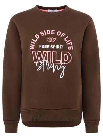 Zwillingsherz Bluza "Wild Side" w kolorze brązowym