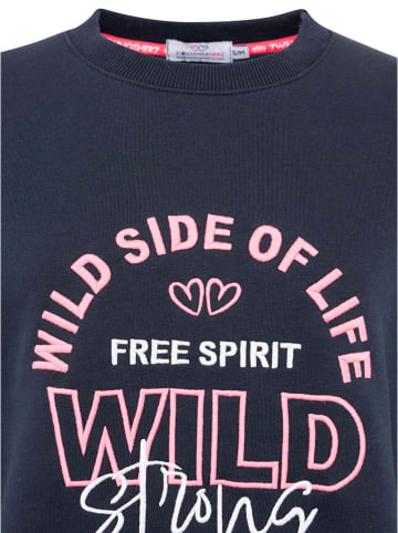 Zwillingsherz Sweatshirt "Wild Side" donkerblauw